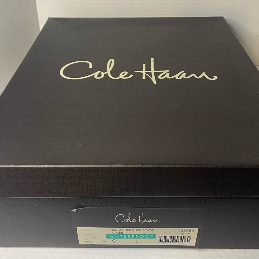 Cole Haan white and silver walking boot mid calf with rubber bottom - Picture 7 of 7